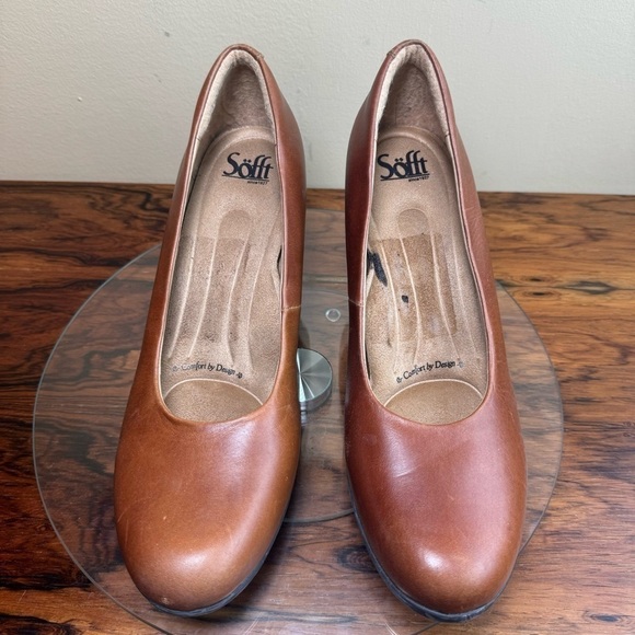Sofft Shoes Nasia Brown Leather Workwear Comfort Pumps X142 - Picture 6 of 16
